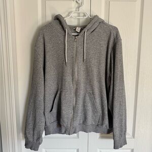 Gray Zip-Up Hoodie